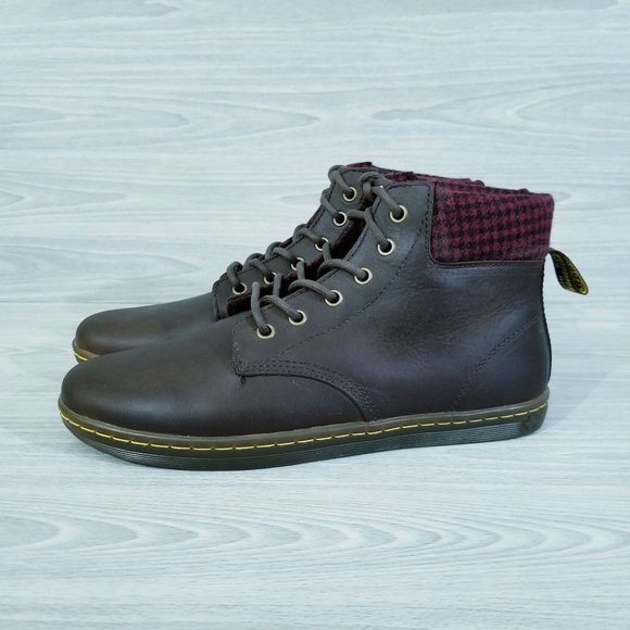 Dr. Martens Shoes - Dr Martens Boot Maelly Padded Collar Womens Brown Leather Size 10 Shoe